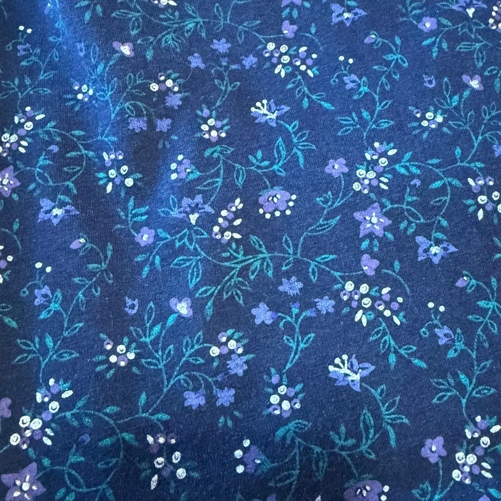Vintage Paquette Too Chic Long Sleeve Floral Dress in Navy Women’s Sz 14 - Picture 14 of 14